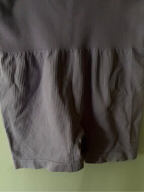 Light Lavender Ribbed Active shorts with Interior Care Print